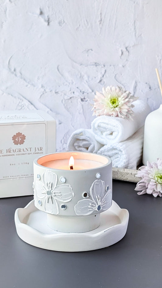 CHÂTEAU CASHMERE, Spa Inspired Concrete Candle, for timeless home décor and gifting |The Fragrant Jar