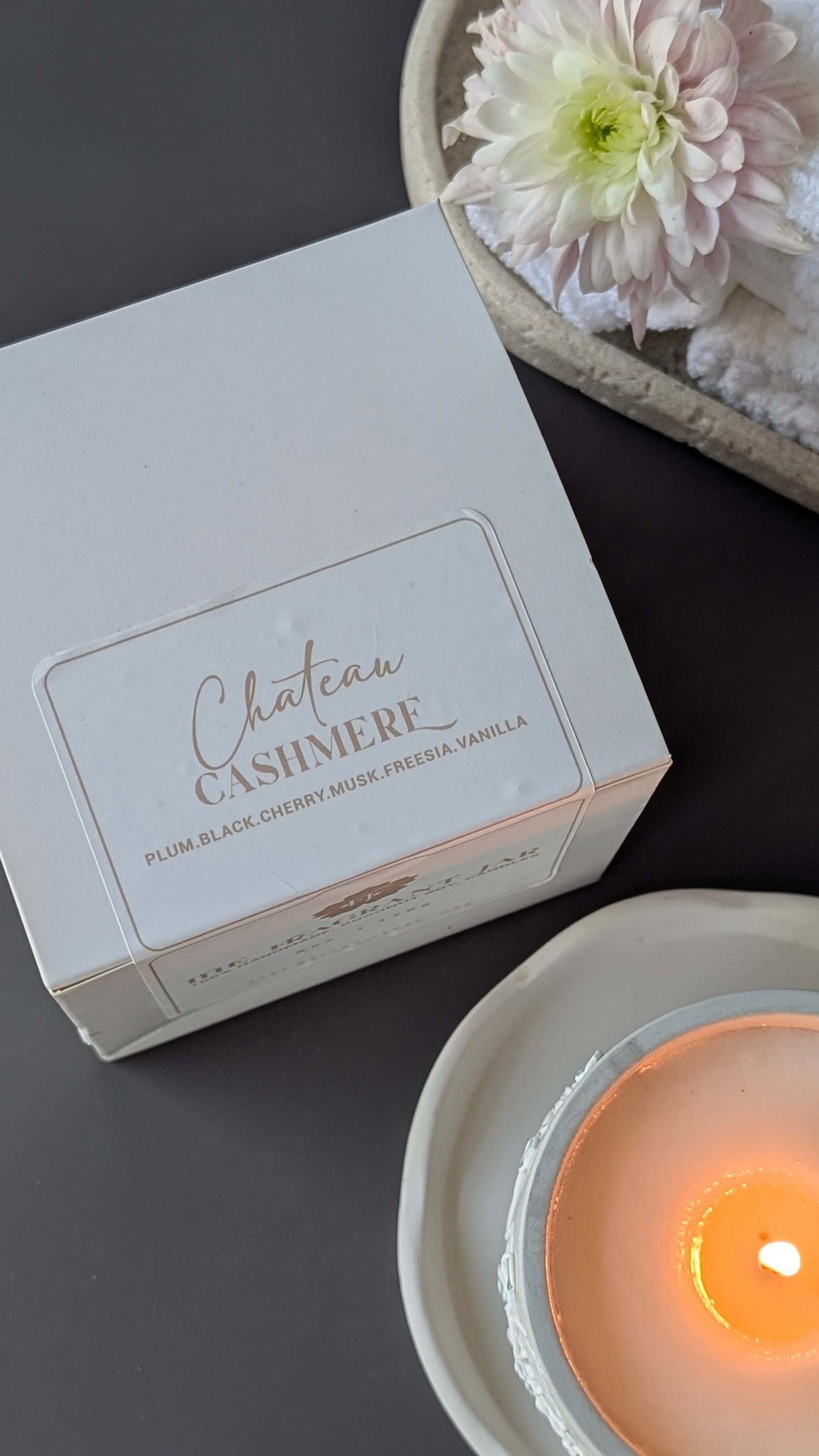 CHÂTEAU CASHMERE, Spa Inspired Concrete Candle, for timeless home décor and gifting |The Fragrant Jar