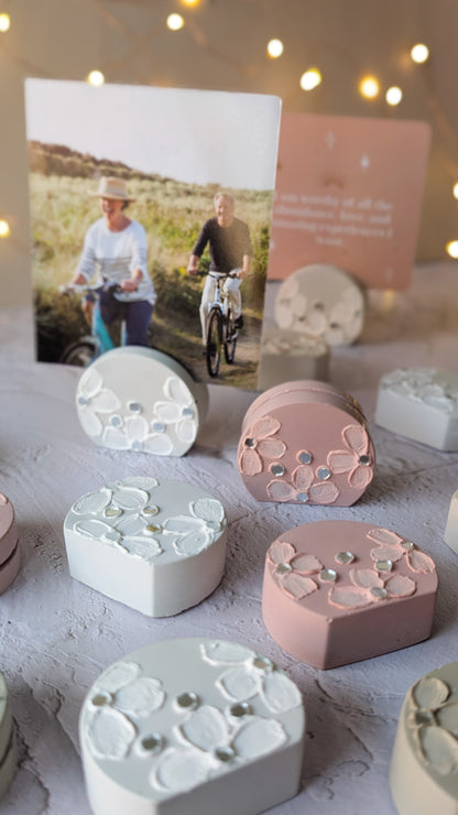 The Fragrant Jar –Handmade Photo & Wedding Table Card Holder